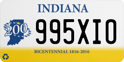 IN license plate 995XIO