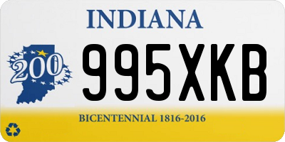 IN license plate 995XKB