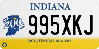 IN license plate 995XKJ