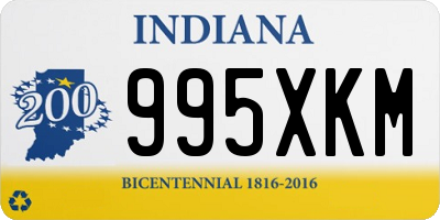 IN license plate 995XKM