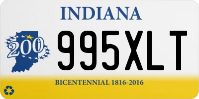 IN license plate 995XLT