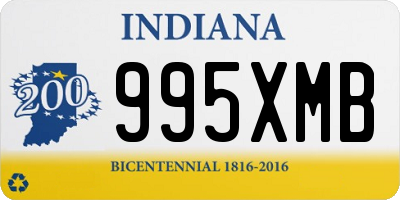 IN license plate 995XMB