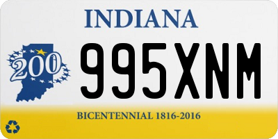 IN license plate 995XNM