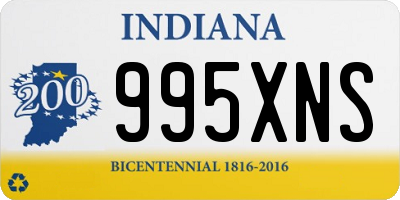 IN license plate 995XNS