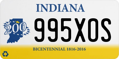 IN license plate 995XOS