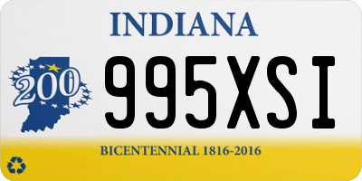 IN license plate 995XSI