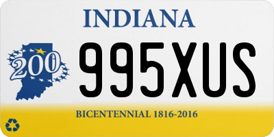 IN license plate 995XUS