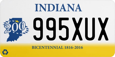 IN license plate 995XUX