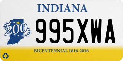 IN license plate 995XWA