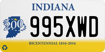 IN license plate 995XWD