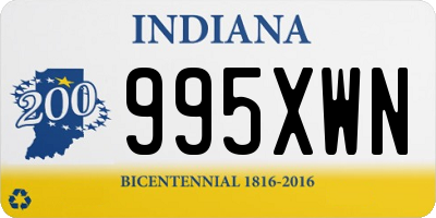 IN license plate 995XWN