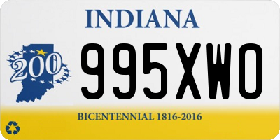 IN license plate 995XWO