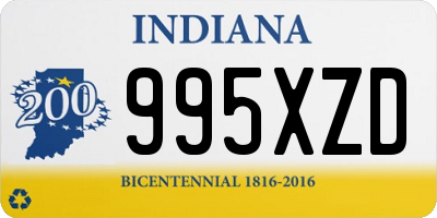 IN license plate 995XZD