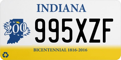 IN license plate 995XZF