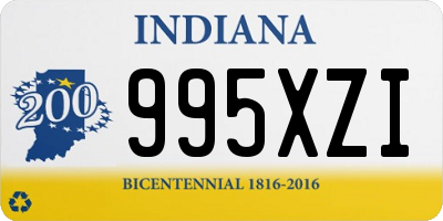 IN license plate 995XZI