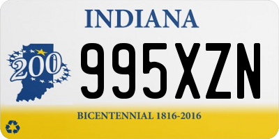 IN license plate 995XZN