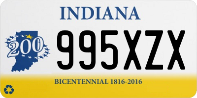 IN license plate 995XZX