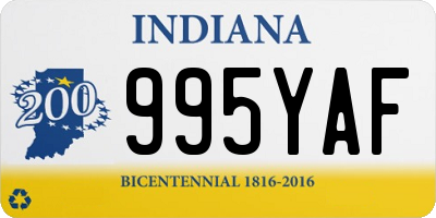 IN license plate 995YAF