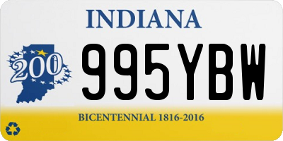 IN license plate 995YBW