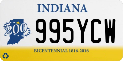 IN license plate 995YCW