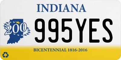 IN license plate 995YES