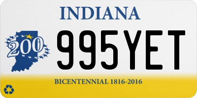 IN license plate 995YET