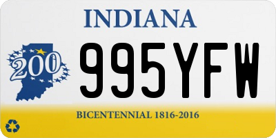IN license plate 995YFW