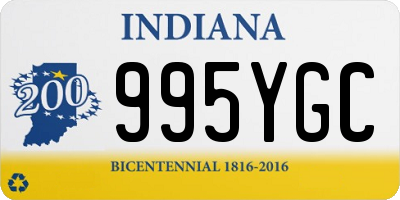 IN license plate 995YGC