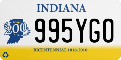 IN license plate 995YGO