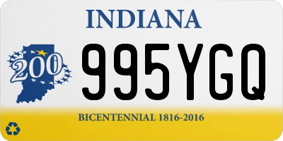 IN license plate 995YGQ