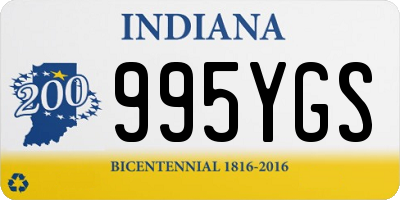 IN license plate 995YGS