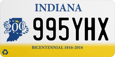 IN license plate 995YHX