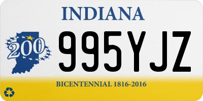 IN license plate 995YJZ