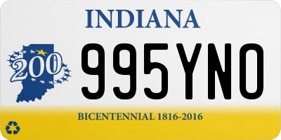 IN license plate 995YNO