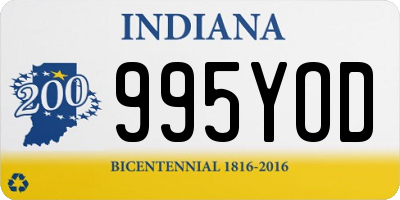 IN license plate 995YOD