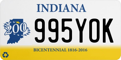 IN license plate 995YOK