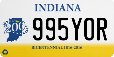 IN license plate 995YOR