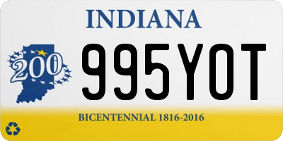 IN license plate 995YOT