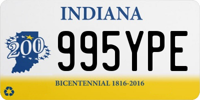 IN license plate 995YPE