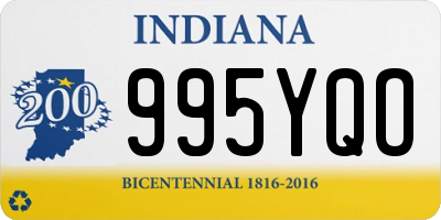 IN license plate 995YQO