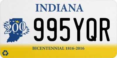 IN license plate 995YQR