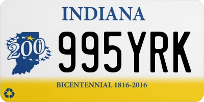 IN license plate 995YRK