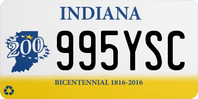 IN license plate 995YSC