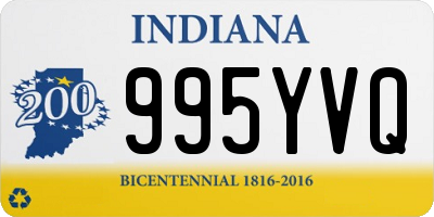 IN license plate 995YVQ