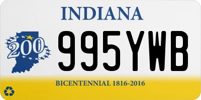 IN license plate 995YWB