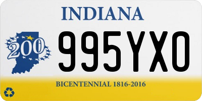 IN license plate 995YXO