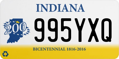 IN license plate 995YXQ