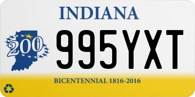 IN license plate 995YXT