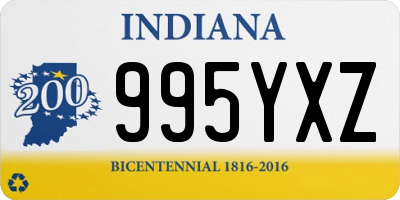 IN license plate 995YXZ