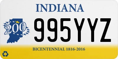 IN license plate 995YYZ